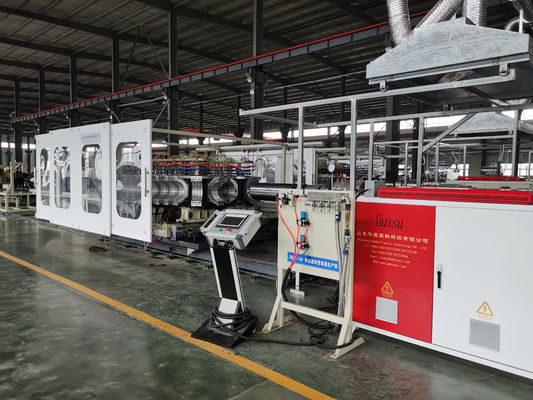 Single Screw Double Wall Pipe Extrusion Line By Siemens For Smooth Extruding Process