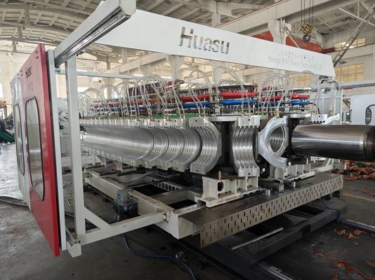 Double Wall High Speed Pvc Pipe Extrusion Machine , Corrugated Pipe Making Machine