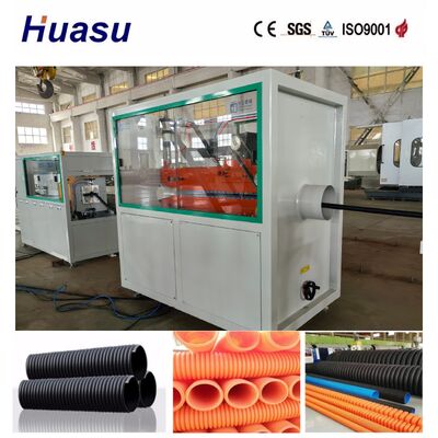 60-2000kg/h Output Single Wall Corrugated Pipe Extrusion Line with Water Cooling Mode and PLC Remote Control