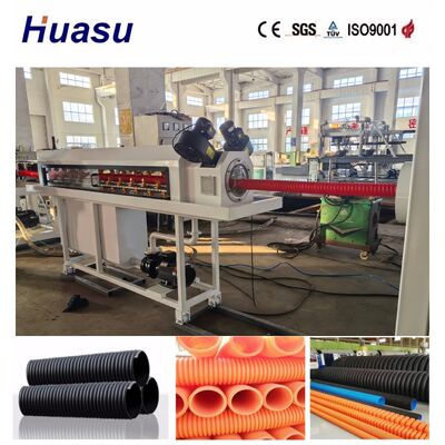HDPE Single Wall Corrugated Pipe Extrusion Machine with Water Cooling Full Automatic for 32-1600mm Plastic Pipe Production