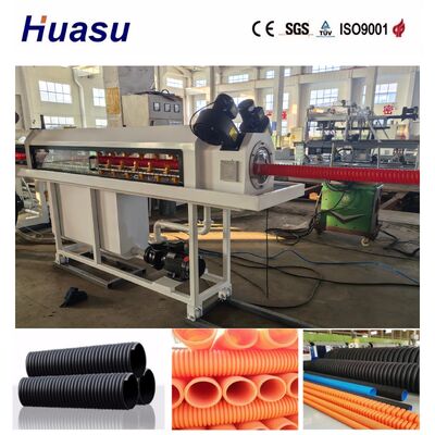 Single Wall Corrugated Pipe Extrusion Line with 60-2000kg/h Output and 32mm-1600mm Pipe Diameter for PVC PE MPP PA HDPE