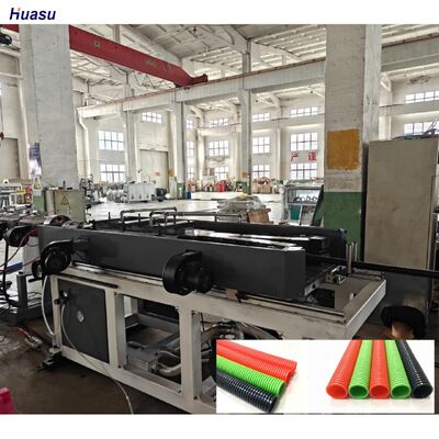 Single Wall Corrugated Pipe Extrusion Line with Temperature Sensor, Electric Heating, and Deep Screw Channel Structure