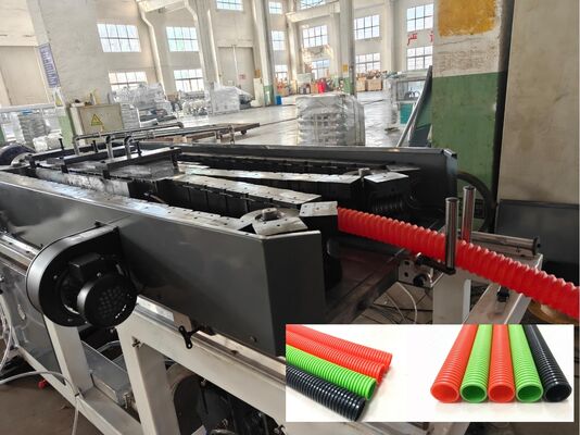 Siemens Motor Powered Single Wall Corrugated Pipe Extrusion Line with Deep Screw Channel Structure and Electric Heating