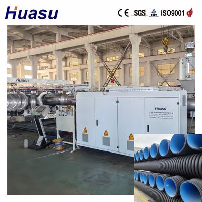 High Speed PE/PP/PVC/MPP Double Wall Corrugated Pipe Extrusion Line