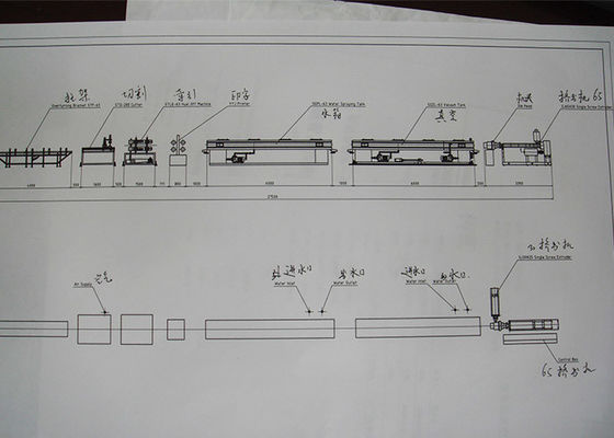 линия производственная линия штранг-прессования трубы из волнистого листового металла PVC PP диаметра 25mm одностеночная