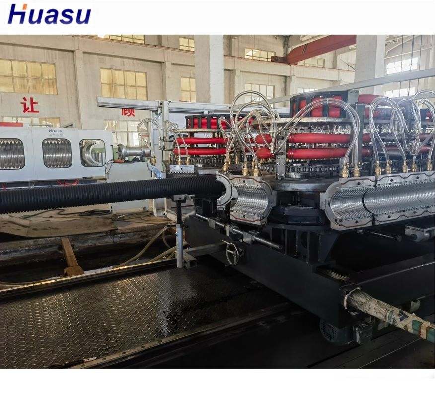 PE PP PVC двойная стена гофрированные трубы экструзионная линия трубная машина экструзия для водоотведения