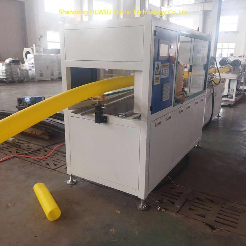 Усовершенствовать экструзионную машину для гофрированных труб с производительной мощностью 100-1000 кВт, управлением PLC и охлаждением водой или воздухом