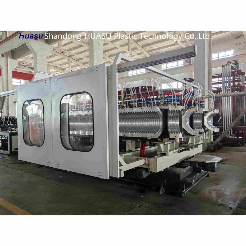 Настраиваемая двойная стенка гофрированной трубы экструзионная машина с выходом 500-2000 кг / ч и Siemens PLC система