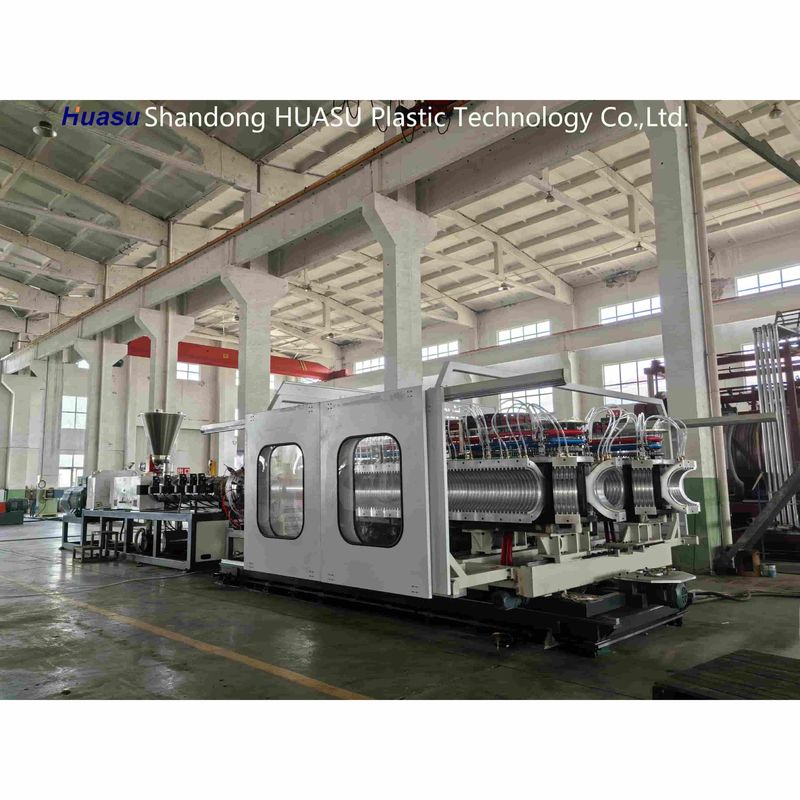 Станок для производства двухслойных гофрированных труб 32-800 мм с производительностью 500-2000 кг/ч и системой Siemens PLC