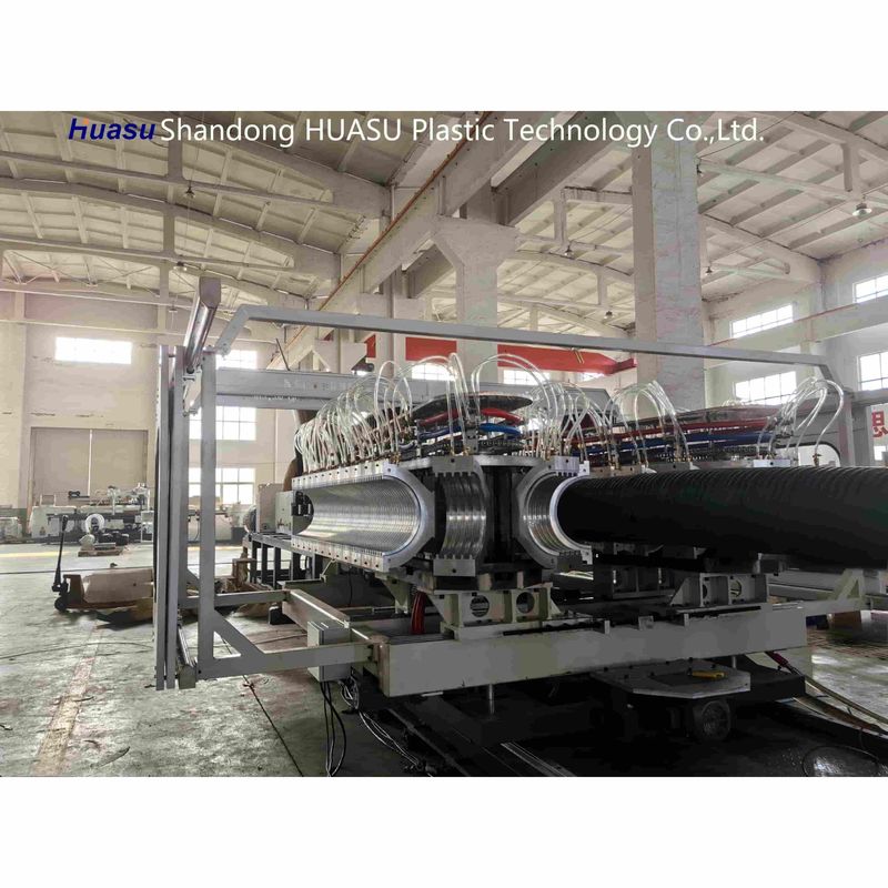 Высокопроизводительная машина для гофрированных труб 500-2000 кг/ч с диаметром трубы 32-1600 мм и технологией Siemens PLC