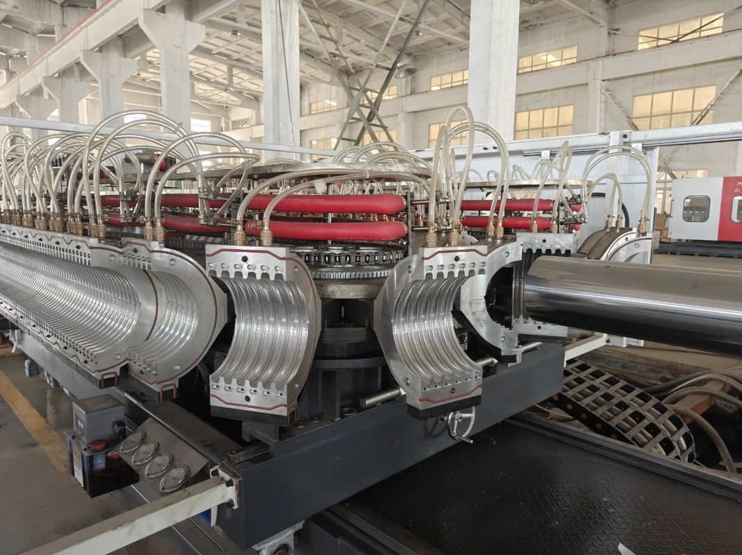 Настраиваемая линия экструзии гофрированных труб с двойными стенками с материалом пресс-формы из алюминиевого сплава и контактором Schneider