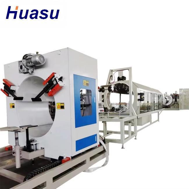 Коническая двухшнековая экструзионная линия для производства труб DWC диаметром 32-1600 мм и производительностью 60-2000 кг/ч