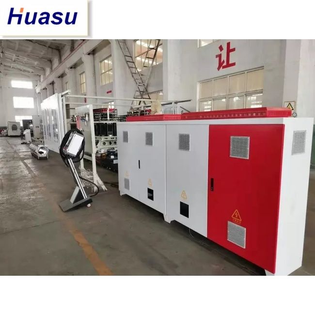 Линия экструзии труб DWC с коническим двухшнековым экструдером для труб диаметром 32-1600 мм и производительностью 60-2000 кг/ч