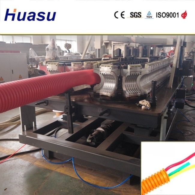 Автоматическая линия по производству гофрированных труб с двойными стенками с технологией Siemens PLC и онлайн-раструбированием