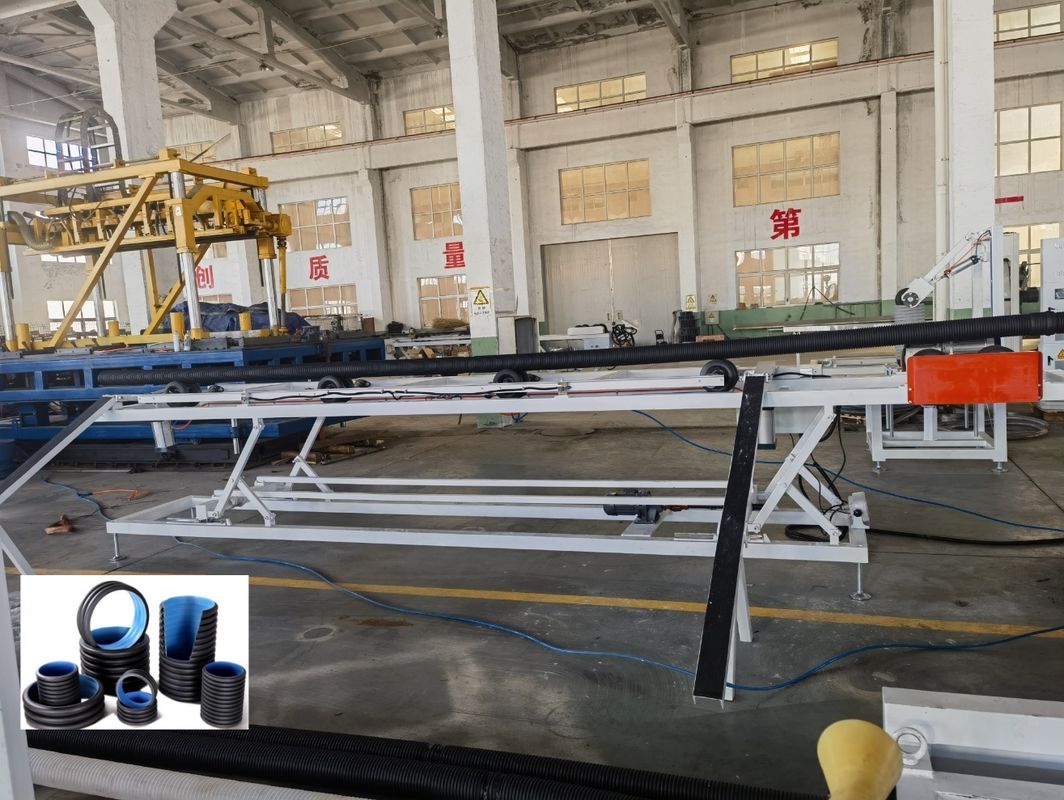 Линия экструзионной трубы с двойной стенкой с диаметром 63 мм и автоматическим питанием