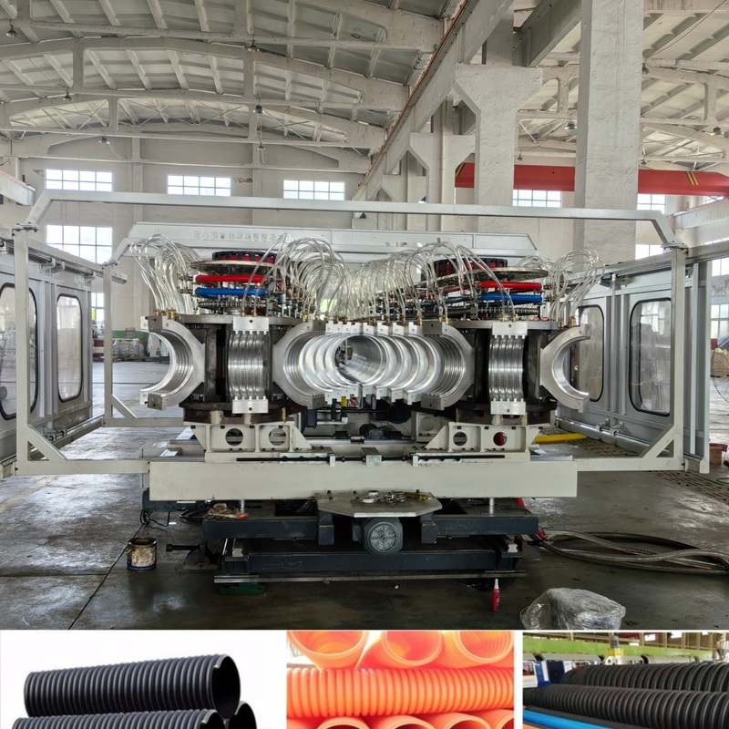 Двустенная гофрированная труба машина с диаметром трубы 300 мм - 1600 мм, система Siemens PLC и онлайн раструб для ПВХ/ПЭ