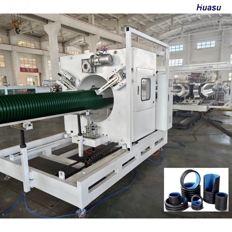 Double Wall Corrugated Pipe Extrusion Line with 6m or Customized Pipe Length Water Cooling and 1 Year Warranty