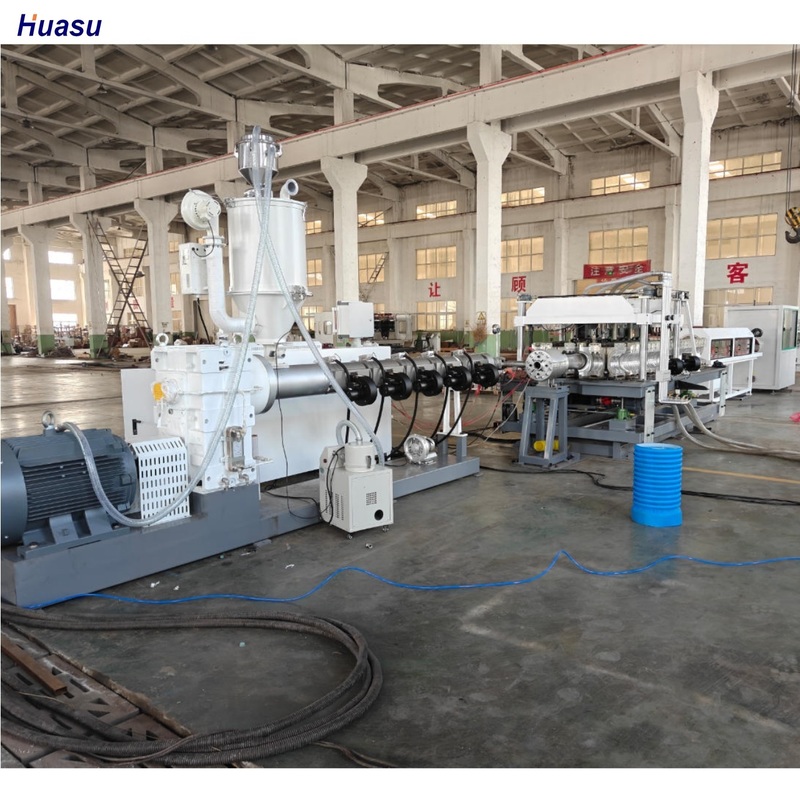 Автоматическая линия экструзии труб DWC с инвертором Siemens и реле Omron для производства гофрированных труб 75-250 мм