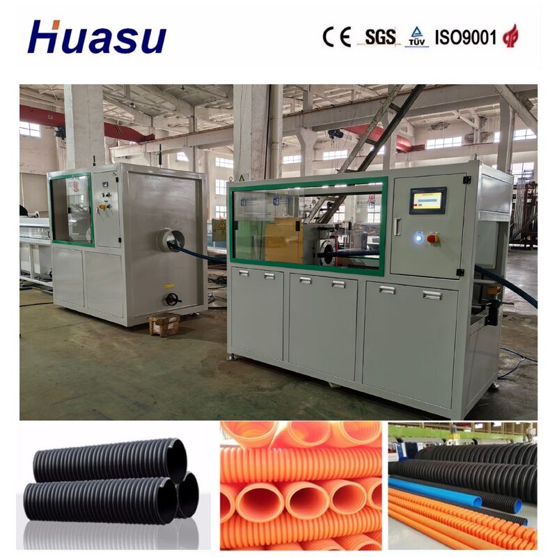 Линия экструзионной трубы с одной стеной с выбросом 60-2000 кг / ч, управление PLC Siemens и технология онлайн-звонка