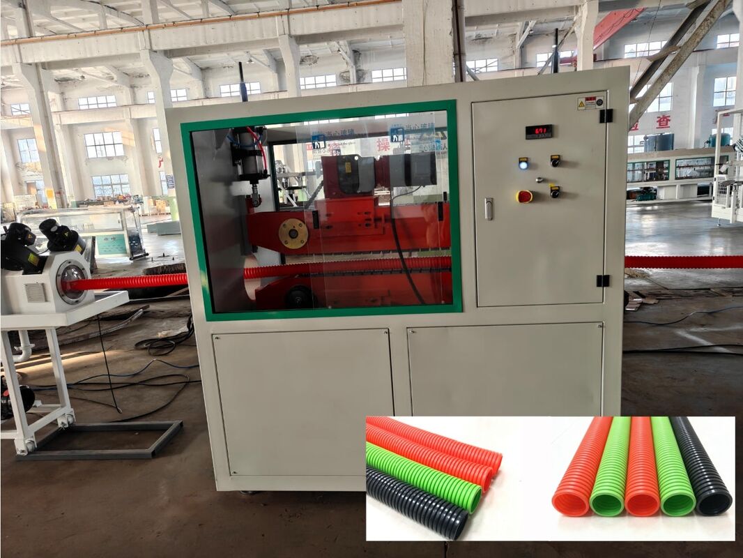 Линия экструзии гофрированной трубы с одинарной стенкой с электрическим нагревом, двигателем Siemens и структурой глубокого винтового канала