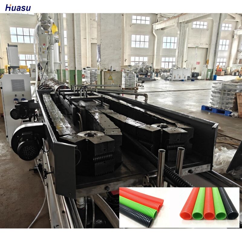 Линия экструзионной трубы с одной стеной с глубокой структурой каналов с винтом и двигателем Siemens для высокой точности производства