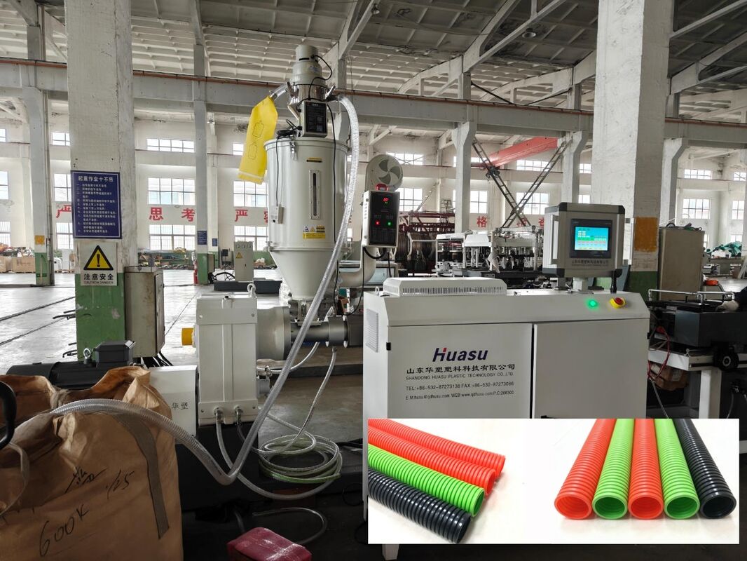 Экструзионная линия для гофрированных труб с однослойной стенкой с дистанционным управлением ПЛК и высококачественной стальной гильзой для воды с основной электрикой Siemens/Schneider