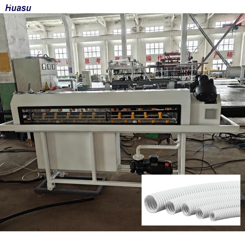 Контроль ПЛК Линия производства одностенных гофрированных труб для PP PE PVC сырьевых материалов, обеспечивающая производство и последовательность