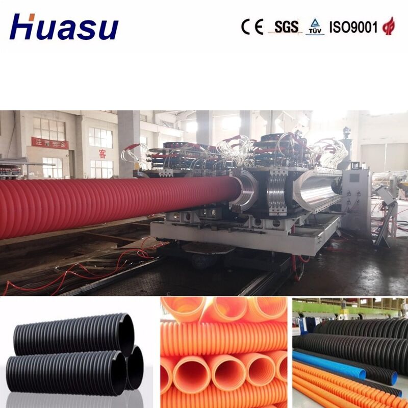 32-1600mm Pipe Diameter Double Wall Corrugated Pipe Extrusion Line with Siemens PLC Control and 100-3000kg/h Output Capacity