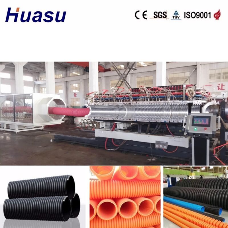 32mm-1600mm Inner Diameter Double Wall Corrugated Pipe Extrusion Line with Siemens PLC Control for High Productivity