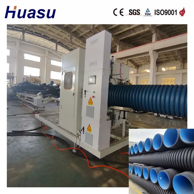 Телекоммуникационная электрическая кабель Пластиковая HDPE двойная стена гофрированная труба экструзионная машина