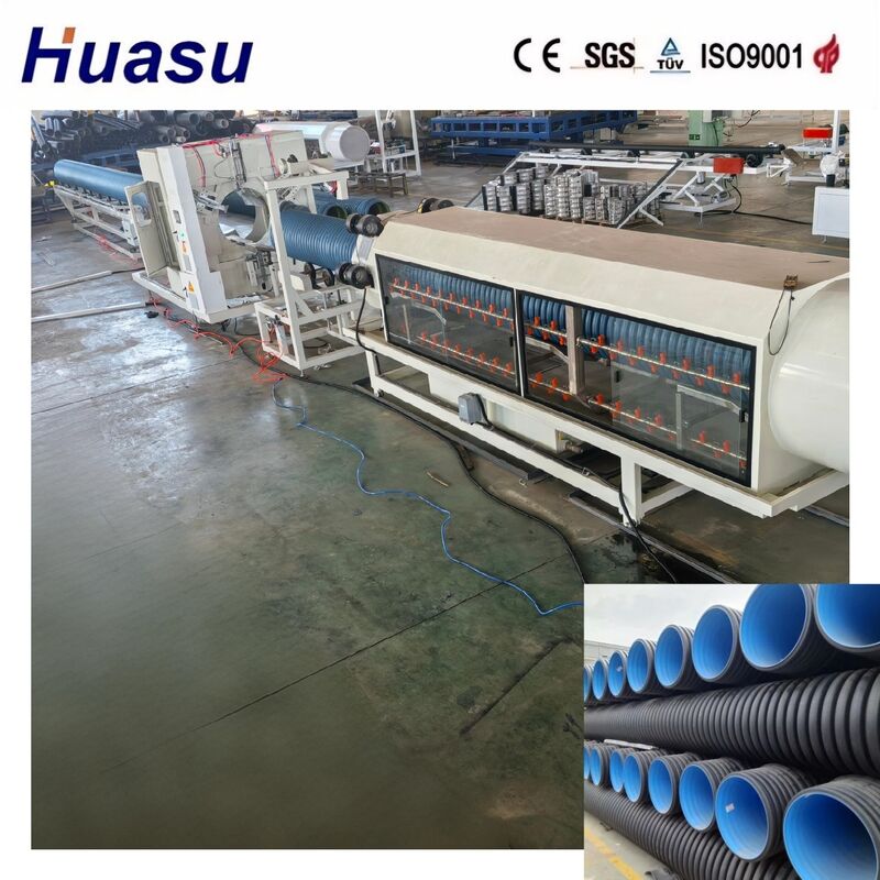 Телекоммуникационная электрическая кабель Пластиковая HDPE двойная стена гофрированная труба экструзионная машина