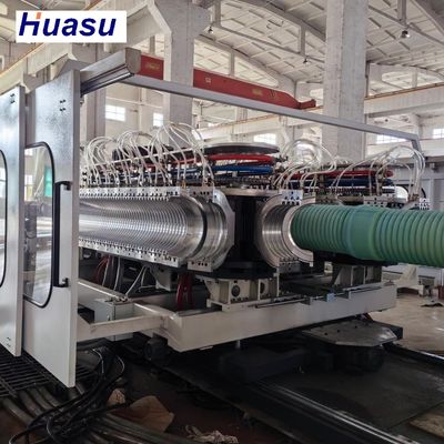 DWC Pipe Extrusion Line with 60-2000kg/h Capacity, Siemens PLC System, and Online Cutting Procedure