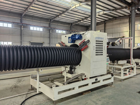 Single Screw Double Wall Pipe Extrusion Line By Siemens For Smooth Extruding Process