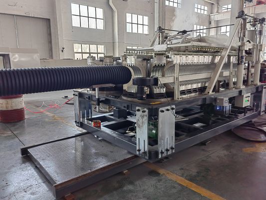 HDPE Double Wall Corrugated Pipe Extrusion Line with Full Intermeshing System