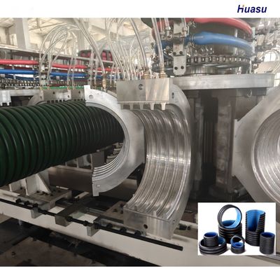 Advanced HDPE PVC Model Double Wall Corrugated Pipe Extrusion Line with Water Cooling and Customizable Pipe Length