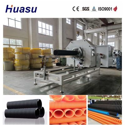 Single Wall Corrugated Pipe Extrusion Line for PVC / PE / MPP / PA / HDPE Full Intermeshing Engagement System
