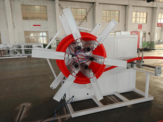 Single Wall Corrugated Pipe Extrusion Line with Water Cooling PLC Control System and Siemens Main Motor