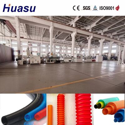 Single Wall Corrugated Pipe Extrusion Line with 60-2000kg/h Output and 32mm-1600mm Pipe Diameter for PVC PE MPP PA HDPE