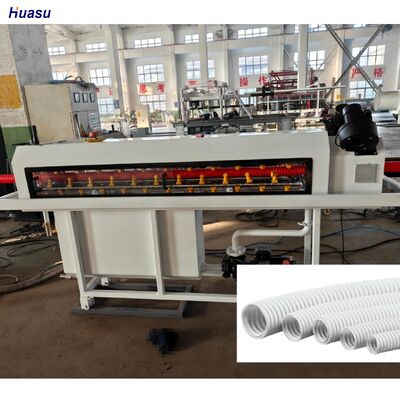 Computerized Single Wall Corrugated Pipe Extrusion Line Featuring Siemens Inverter and Rotary Mold Type Corrugator for Operation