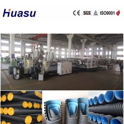 PLC Controlled Double Wall Corrugated Pipe Extrusion Line with 32-1600mm Diameter and Belling-on-line Expansion