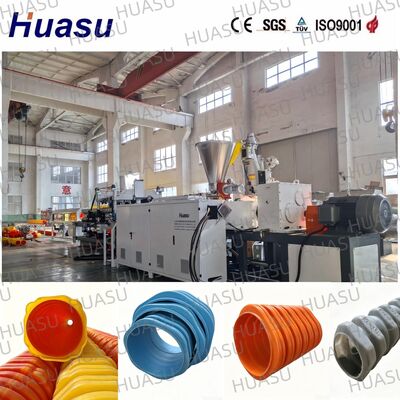 Octagonal Plastic Corrugated Cable Conduit Production Line HDPE Underground Wiring Protection Tube Extrusion Machine